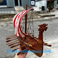 Mô Hình Thuyền Cổ Viking -  Gỗ Tự Nhiên - Dài 40cm