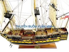 Mô Hình Thuyền Chiến Hạm Hoàng Gia HMS Agamemnon (Tàu Cổ Chiến Hạm Anh Quốc) | Hàng Xuất Khẩu - Gỗ Căm Xe | Thân 75cm