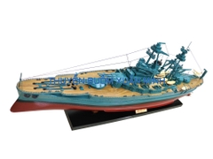 Mô Hình Tàu Chiến Hạm Gỗ USS ARIZONA (Sơn Màu) | Gỗ Tự Nhiên | Thân 88cm