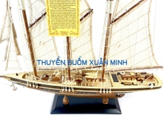 Mô Hình Thuyền Buồm Gỗ Phong Thuỷ - Du Thuyền Đua Atlantic | Thân 80cm