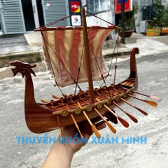 Mô Hình Thuyền Cổ Viking -  Gỗ Tự Nhiên - Dài 40cm
