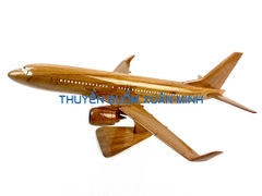 Mô Hình Máy Bay Gỗ BOEING B737 Trang Trí | Gỗ Căm Xe tự nhiên | Size Lớn