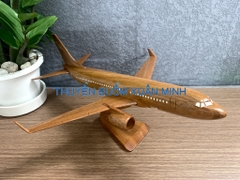Mô Hình Máy Bay Gỗ BOEING B737 Trang Trí | Gỗ Căm Xe tự nhiên | Size Lớn