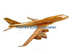 Mô Hình Máy Bay Gỗ BOEING B747 Trang Trí | Gỗ Căm Xe tự nhiên | Size Nhỏ