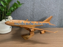 Mô Hình Máy Bay Gỗ BOEING B747 Trang Trí | Gỗ Căm Xe tự nhiên | Size Lớn