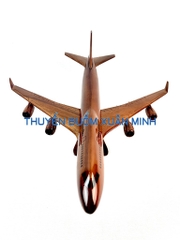 Mô Hình Máy Bay Gỗ BOEING B747 Trang Trí Bàn Làm Việc - Gỗ Tràm tự nhiên - Size Lớn - Dài 45cm