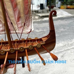 Mô Hình Thuyền Cổ Viking -  Gỗ Tự Nhiên - Dài 40cm