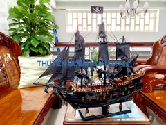 Mô Hình Thuyền Cướp Biển Ngọc Trai Đen Huyền Bí (Black Pearl) | Gỗ Muồng Đen | Thân 55cm