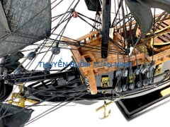 Mô Hình Thuyền Cướp Biển Ngọc Trai Đen Huyền Bí (Black Pearl) | Gỗ Muồng Đen | Thân 55cm