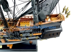 Mô Hình Thuyền Cướp Biển Ngọc Trai Đen Huyền Bí (Black Pearl) | Gỗ Muồng Đen | Thân 55cm
