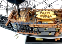 Mô Hình Thuyền Cướp Biển Ngọc Trai Đen Huyền Bí (Black Pearl) | Gỗ Muồng Đen | Thân 80cm