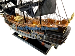 Mô Hình Thuyền Cướp Biển Ngọc Trai Đen Huyền Bí (Black Pearl) | Gỗ Muồng Đen | Thân 80cm