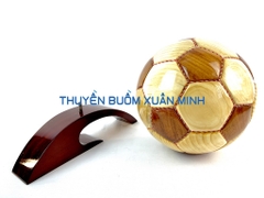 Mô Hình Trái Bóng Đá Có Chân Đế Trang Trí - Gỗ Căm Xe