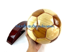 Mô Hình Trái Bóng Đá Có Chân Đế Trang Trí - Gỗ Căm Xe