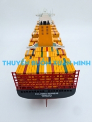 Mô Hình Tàu Chở Hàng Tàu Container HAPAG LLOYD HAMBURG EXPRESS - Gỗ Tự Nhiên - Dài 100cm - Chuẩn xuất khẩu
