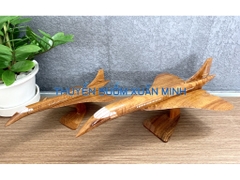 Mô Hình Máy Bay Gỗ Siêu Thanh CONCORDE Trang Trí | Gỗ Căm Xe tự nhiên | Size Lớn