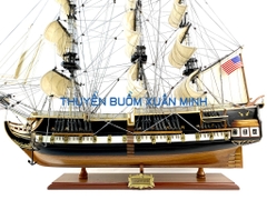 Mô Hình Thuyền Chiến Hạm Hoàng Gia USS Constitution (Tàu Cổ Chiến Hạm Hoa Kỳ) | Hàng Xuất Khẩu - Gỗ Căm Xe | Thân 80cm