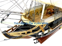 Mô Hình Thuyền Chiến Hạm Hoàng Gia USS Constitution (Tàu Cổ Chiến Hạm Hoa Kỳ) | Hàng Xuất Khẩu - Gỗ Căm Xe | Thân 80cm