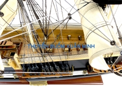 Mô Hình Thuyền Chiến Hạm Hoàng Gia USS Constitution (Tàu Cổ Chiến Hạm Hoa Kỳ) | Hàng Xuất Khẩu - Gỗ Căm Xe | Thân 80cm