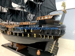 Mô Hình Thuyền Cướp Biển Ngọc Trai Đen Huyền Bí (Black Pearl) | Gỗ Muồng Đen | Thân 100cm
