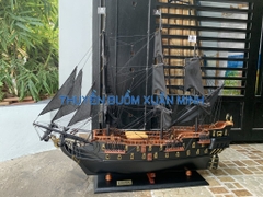 Mô Hình Thuyền Cướp Biển Ngọc Trai Đen Huyền Bí (Black Pearl) | Gỗ Muồng Đen | Thân 80cm