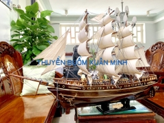 Mô Hình Thuyền Buồm Gỗ Phong Thuỷ Cutty Sark (Tàu Buôn Cổ Anh Quốc) | Hàng VIP Xuất Khẩu - Gỗ Muồng Đen | Thân 80cm