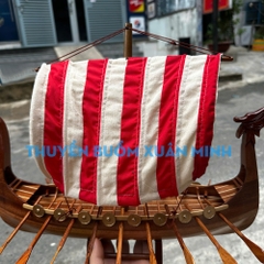 Mô Hình Thuyền Cổ Viking -  Gỗ Tự Nhiên - Dài 40cm