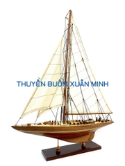 Mô Hình Du Thuyền Gỗ Phong Thuỷ Endeavour | Gỗ Tự Nhiên | Thân 50cm (Phủ PU)
