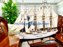 Mô Hình Thuyền Gỗ Hải Quân Tây Ban Nha ESMERALDA (Sơn Màu) Hàng Xuất Khẩu | Gỗ Căm Xe | Thân 90cm