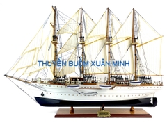 Mô Hình Thuyền Gỗ Hải Quân Tây Ban Nha ESMERALDA (Sơn Màu) Hàng Xuất Khẩu | Gỗ Căm Xe | Thân 90cm