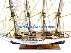 Mô Hình Thuyền Gỗ Hải Quân Tây Ban Nha ESMERALDA (Sơn Màu) Hàng Xuất Khẩu | Gỗ Căm Xe | Thân 90cm