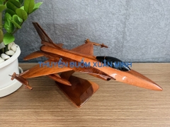 Mô Hình Máy Bay Tiêm Kích F-16 Fighting Falcon Trang Trí | Gỗ Tràm tự nhiên | Size Lớn