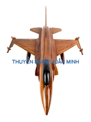 Mô Hình Máy Bay Tiêm Kích F-16 Fighting Falcon Trang Trí | Gỗ Tràm tự nhiên | Size Lớn