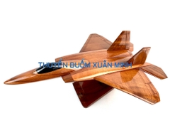 Mô Hình Máy Bay Tiêm Kích Lockheed F-22 Raptor Trang Trí | Gỗ Tràm tự nhiên | Size Lớn