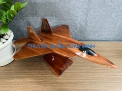 Mô Hình Máy Bay Tiêm Kích Lockheed F-22 Raptor Trang Trí | Gỗ Tràm tự nhiên | Size Lớn