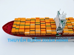 Mô Hình Tàu Chở Hàng Tàu Container HAPAG LLOYD HAMBURG EXPRESS - Gỗ Tự Nhiên - Dài 100cm - Chuẩn xuất khẩu