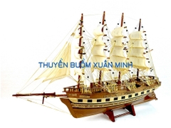 Mô Hình Thuyền Buồm Gỗ Phong Thuỷ France II (Tàu Buôn Cổ Pháp) | Hàng Xuất Khẩu - Gỗ Căm Xe | Thân 60cm