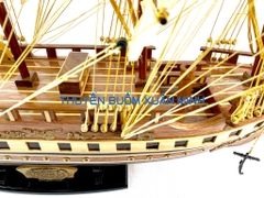Mô Hình Thuyền Buồm Gỗ Phong Thuỷ France II (Tàu Buôn Cổ Pháp) | Hàng Xuất Khẩu - Gỗ Căm Xe | Thân 80cm