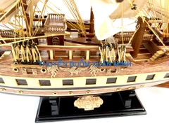 Mô Hình Thuyền Buồm Gỗ Phong Thuỷ France II - Tàu Buôn Cổ Pháp - Hàng VIP Xuất Khẩu - Gỗ Căm Xe - Thân dài 60cm