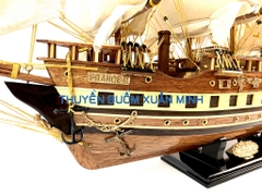 Mô Hình Thuyền Buồm Gỗ Phong Thuỷ France II - Tàu Buôn Cổ Pháp - Hàng VIP Xuất Khẩu - Gỗ Căm Xe - Thân dài 60cm