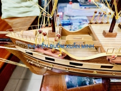 Mô Hình Thuyền Gỗ Phong Thuỷ France 2 Loại Tiêu Chuẩn | Gỗ Xoan Đào | Thân 60cm