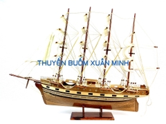 Mô Hình Thuyền Gỗ Phong Thuỷ France 2 Loại Tiêu Chuẩn | Gỗ Xoan Đào | Thân 60cm (Chân Đế Bằng)