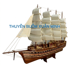 Mô Hình Thuyền Buồm Gỗ Phong Thuỷ Jylland (Tàu Chiến Cổ Đan Mạch) | Loại Tiêu Chuẩn - Gỗ Xoan Đào | Thân 100cm