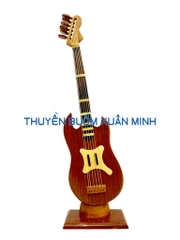 Mô Hình Nhạc Cụ Gỗ Cây Đàn Guitar Bass - Gỗ Căm Xe