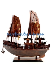 Thuyền Buồm Gỗ Mô Hình Thuyền Rồng Hạ Long | Gỗ Cẩm Lai | Thân 30cm
