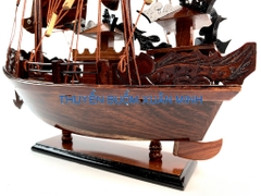 Thuyền Buồm Gỗ Mô Hình Thuyền Rồng Hạ Long | Gỗ Cẩm Lai | Thân 30cm