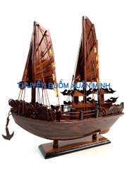 Thuyền Buồm Gỗ Mô Hình Thuyền Rồng Hạ Long | Gỗ Cẩm Lai | Thân 40cm