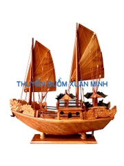 Thuyền Buồm Gỗ Mô Hình Thuyền Rồng Hạ Long | Gỗ Giáng Hương | Thân 40cm