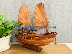 Thuyền Buồm Gỗ Mô Hình Thuyền Rồng Hạ Long | Gỗ Giáng Hương | Thân 30cm