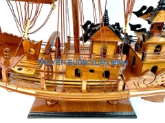Thuyền Buồm Gỗ Mô Hình Thuyền Rồng Hạ Long | Gỗ Giáng Hương | Thân 60cm
